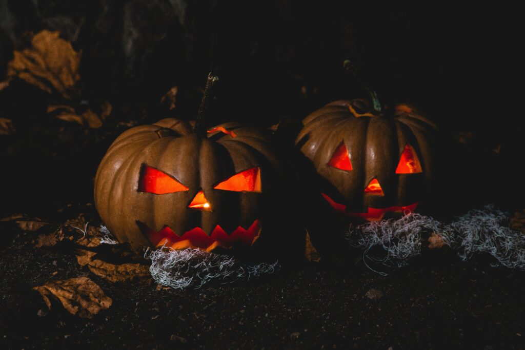 décoration halloween citrouilles effrayantes